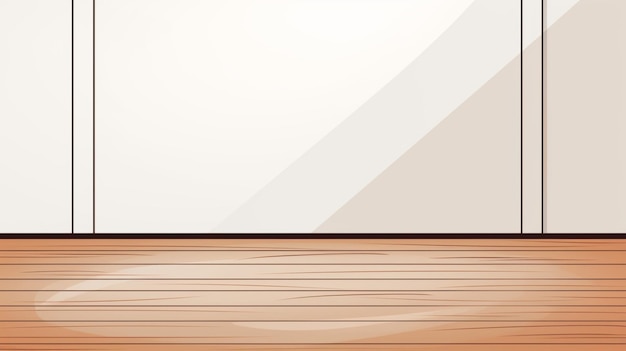 Vector a wooden door with a white background and a wooden floor