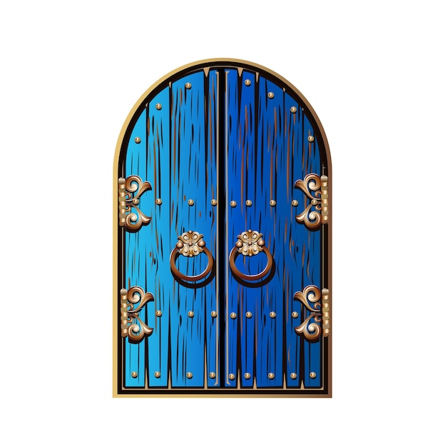 Vector wooden door