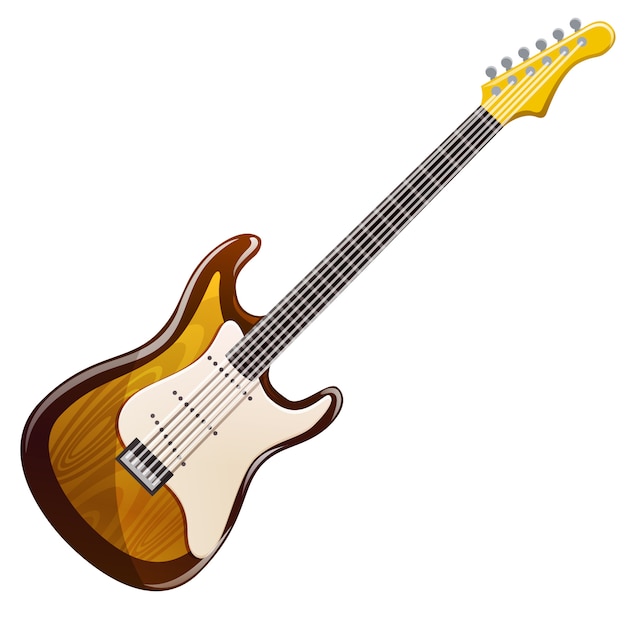 Wooden electric guitar