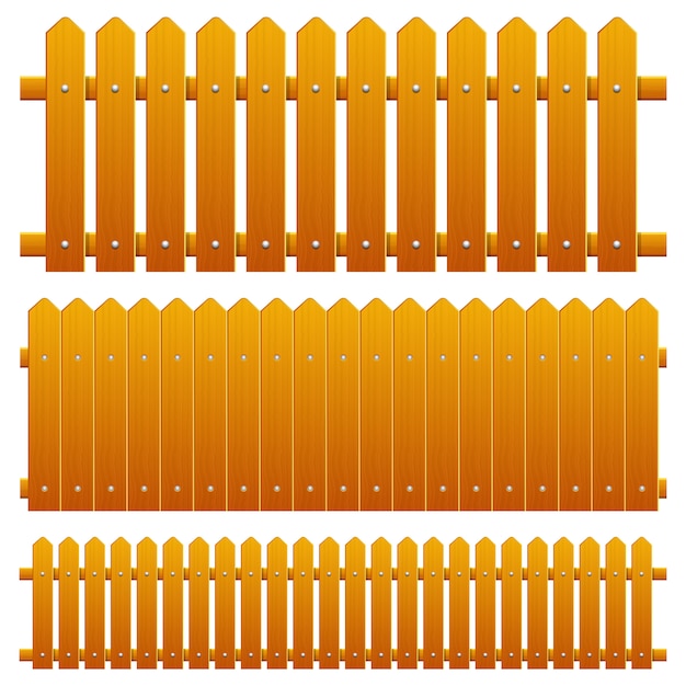 Wooden fence   design illustration isolated