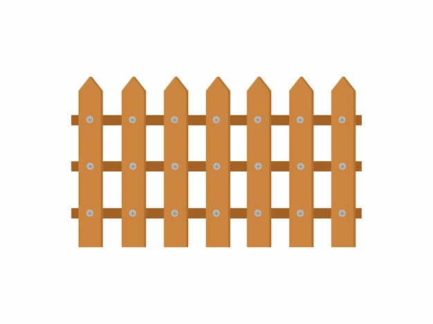 木製フェンスのイラスト