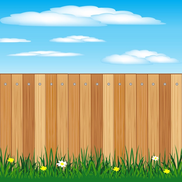 Wooden fence