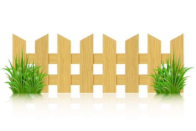 Vector wooden fence