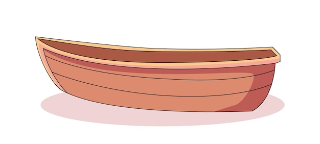 Vettore fondo bianco del peschereccio di legno