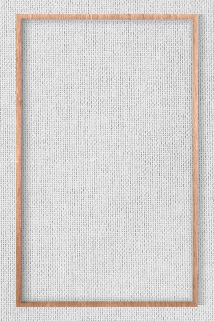 Vector wooden frame on gray fabric textured background vector