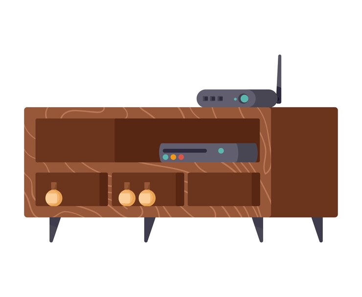 Vector wooden furniture and router icon