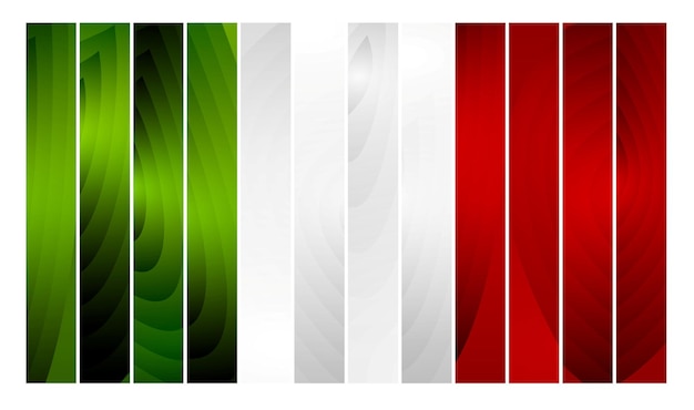 Wooden Italian flag