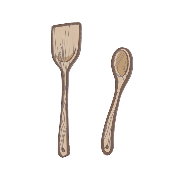 wooden kitchen spoons tools to cook