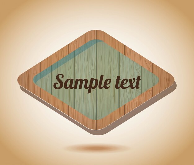 Wooden label  over vintage background