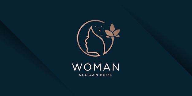 Wooden logo design with creative abstract concept Premium Vector