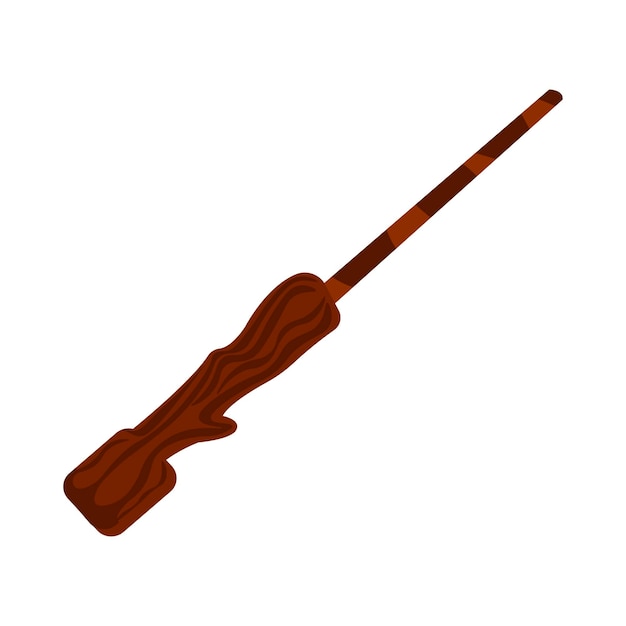 Vector wooden magic wand
