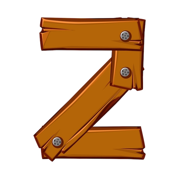 Wooden number 2 Cartoon wooden plank in Two digit