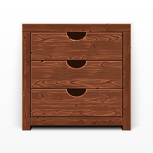 wooden old chest of drawers