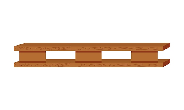 Wooden pallet semi flat color vector object