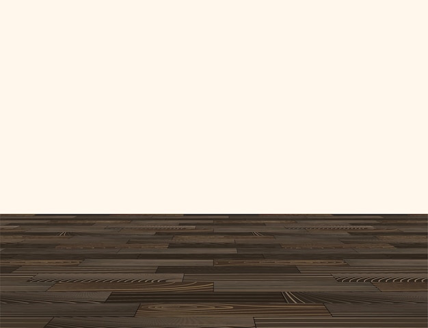Wooden parquet seamless pattern dark laminate floor nature timber interior realistic vector