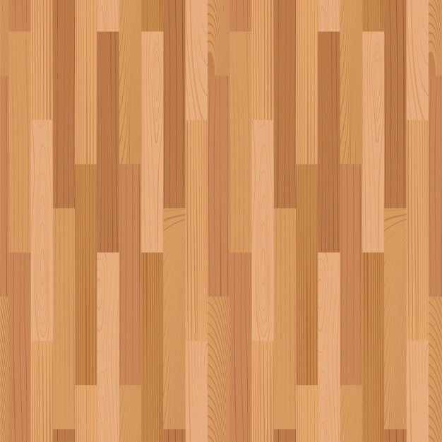 Wooden parquet seamless pattern Light laminate floor top view realistic vector illustration