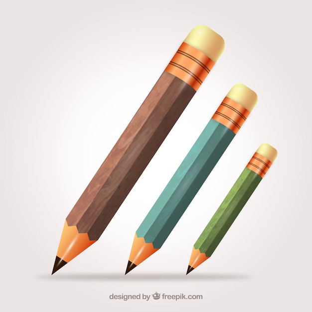 Wooden pencils collection