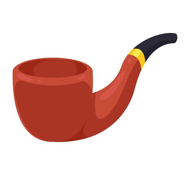 wooden pipe smoke accessory icon