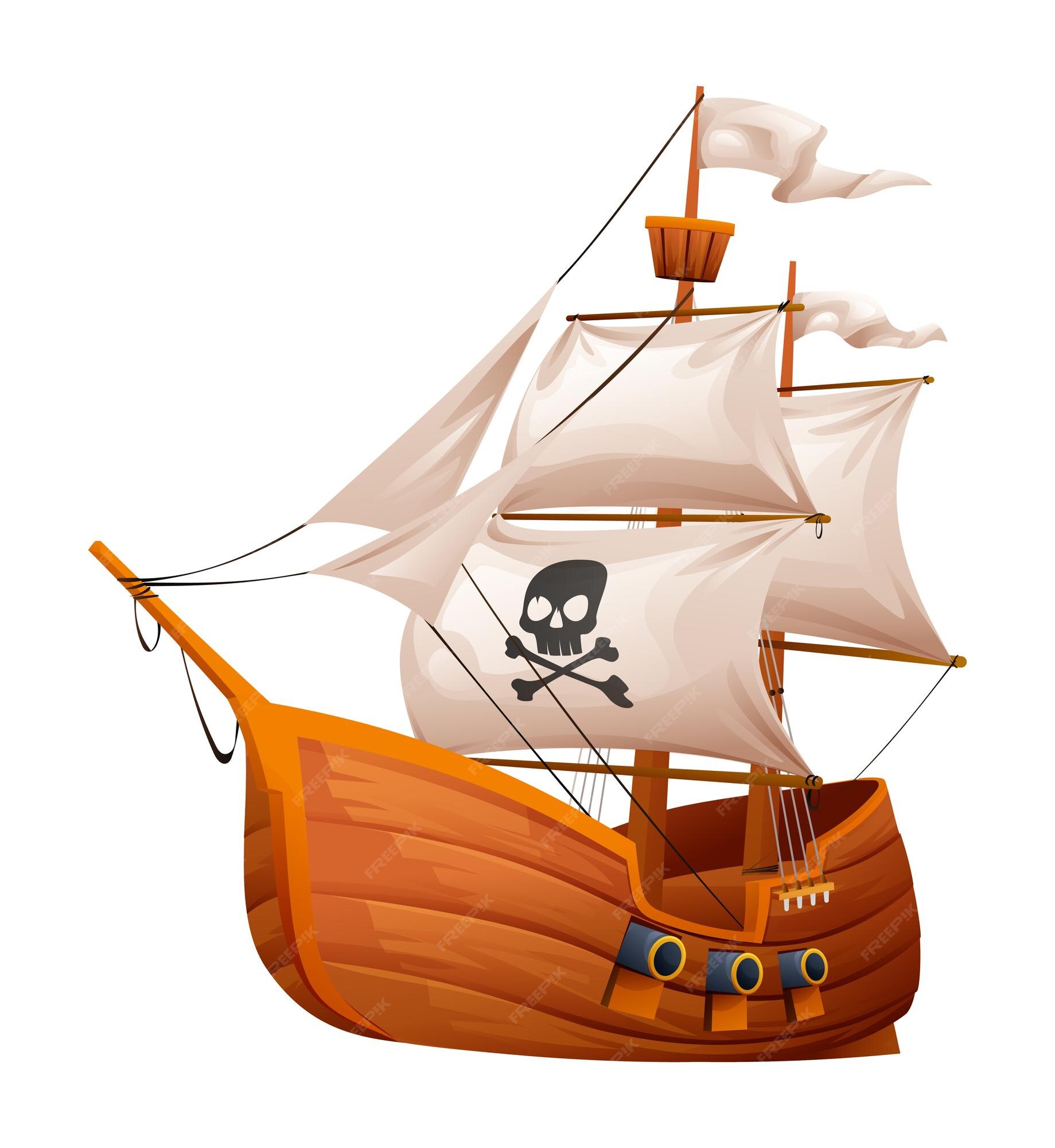 Cartoon Pirate Ship Stock Illustrations – 18,630 Cartoon Pirate