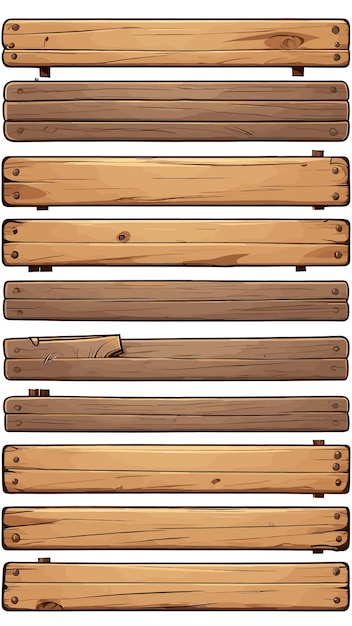 Vector wooden plank drawing cartoon artwork vector