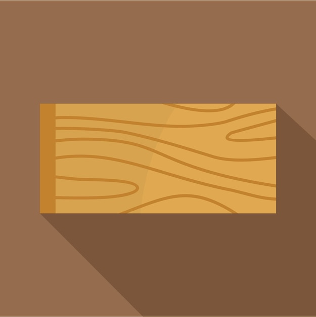 Vector wooden plank icon. flat illustration of wooden plank vector icon for web isolated on coffee background