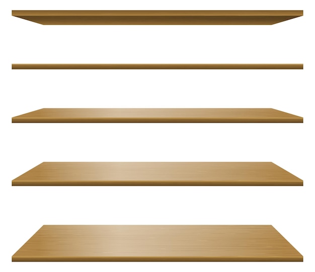 木製の板 様々な角度 リアルな材料の質感