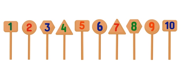Деревянная табличка с цифрами от 1 до 10 различных геометрических фигур Школьное вспомогательное устройство