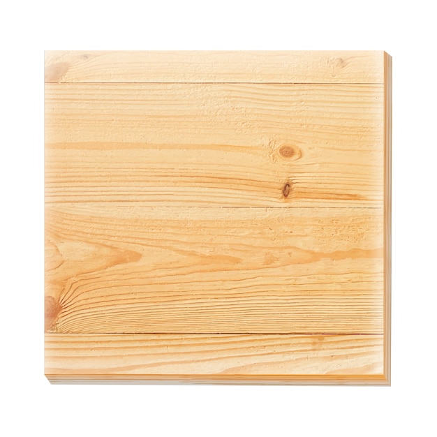 Wooden plate on a white background.