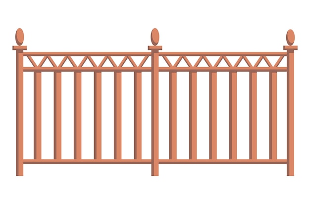 Vettore porti di protezione in legno rivestite di metallo per la protezione dell'ingresso in legno recinzione a vettore piatto