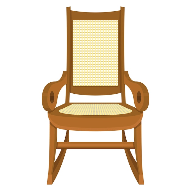 Vector wooden rocking chair vector illustration