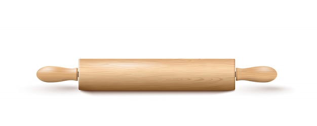 Vector wooden rolling pin