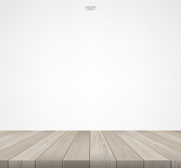 Vector wooden room space background.