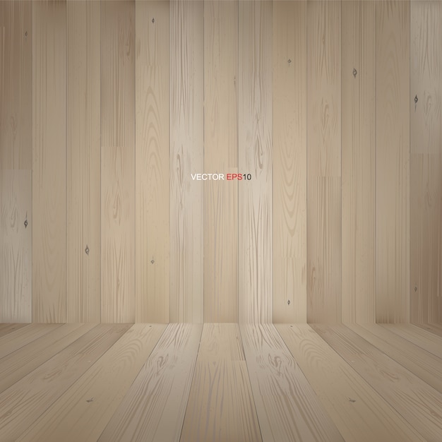 Vector wooden room space background,