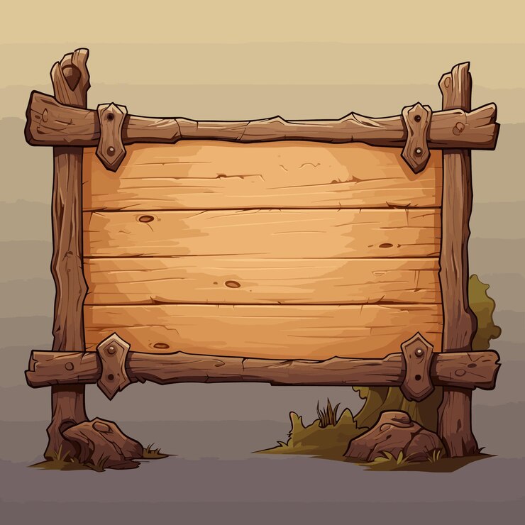 Wooden sign vector illustration