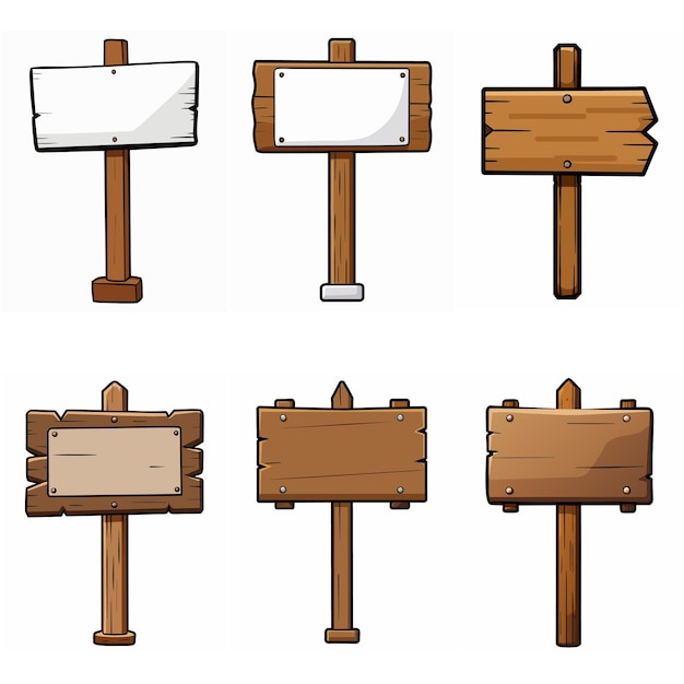 Деревянный набор знаков средневековый винтаж деревянных знаков доски на столбе дорожные указатели