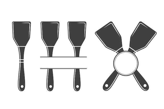 Wooden spoon monogram vector wooden spoon silhouette wooden spoon vector restaurant equipment