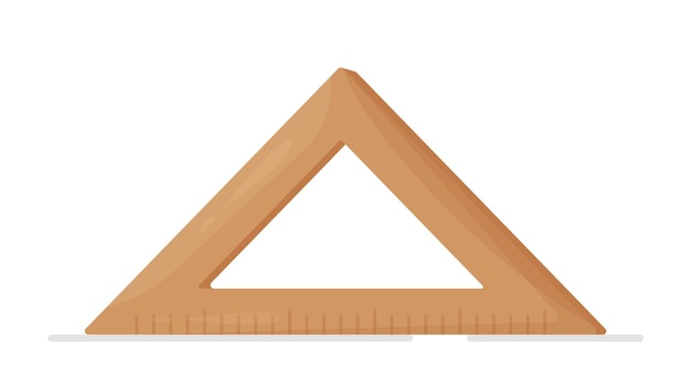 Vector wooden square triangle insulated on white background