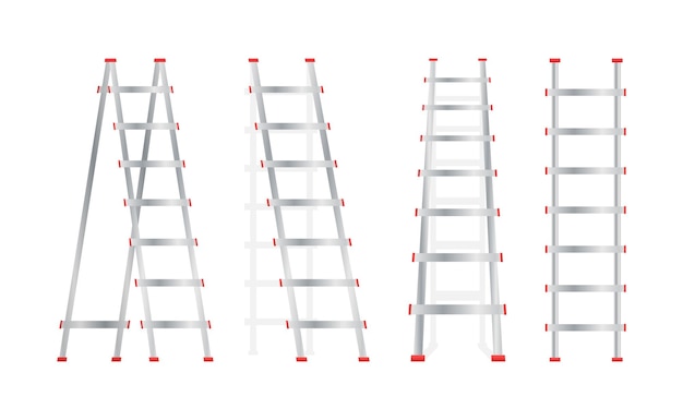 Wooden Stairs Step ladder Household tools Vector stock illustration