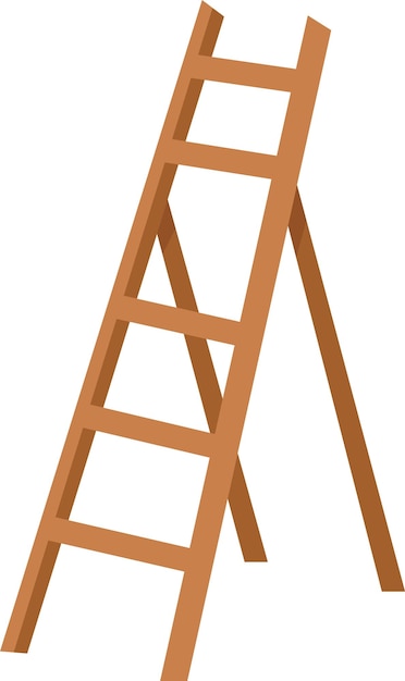 Vector wooden step ladder