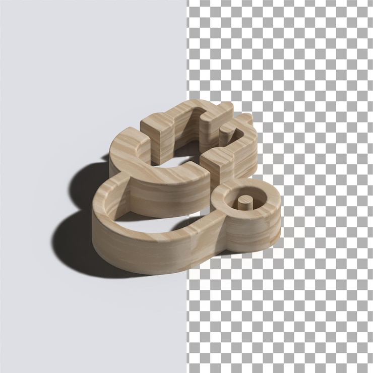 Vector wooden stethoscope icon for versatile business use