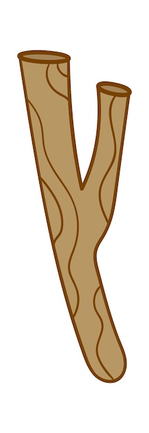 Vector wooden stick vector illustration