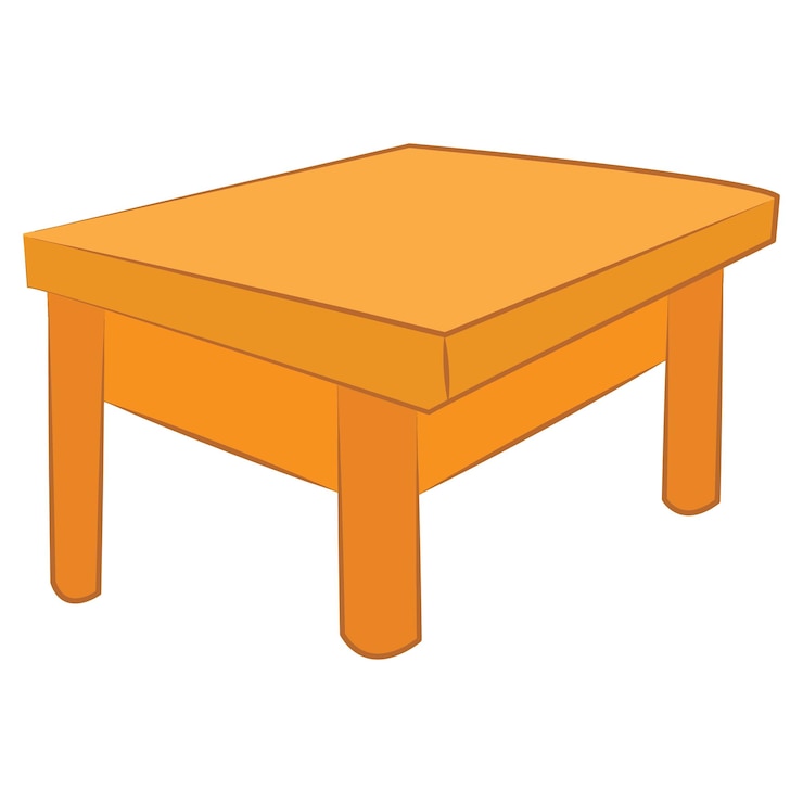 Vector a wooden table for siting isolated on white background