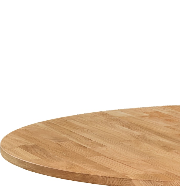 Vector wooden table top over white background