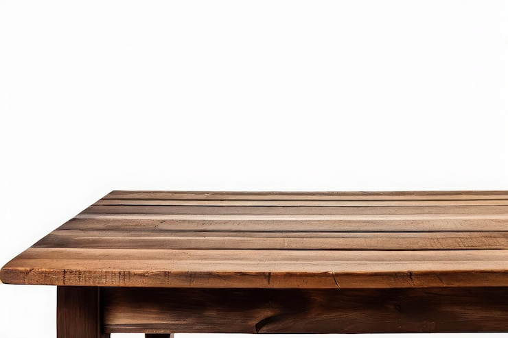 Vector a wooden table with a square top that says quot the word quot on it