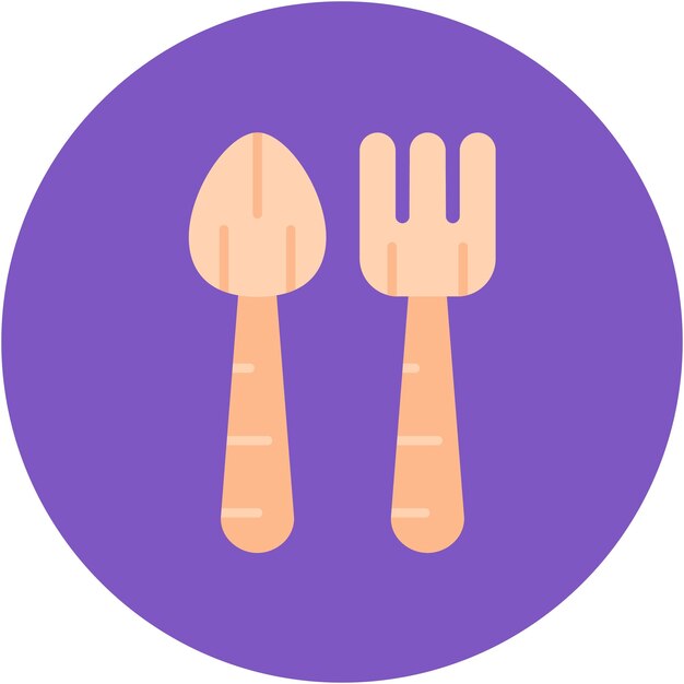 Wooden Tableware Vector Illustration Style