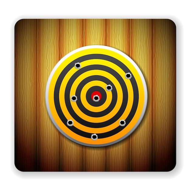 Wooden target icon