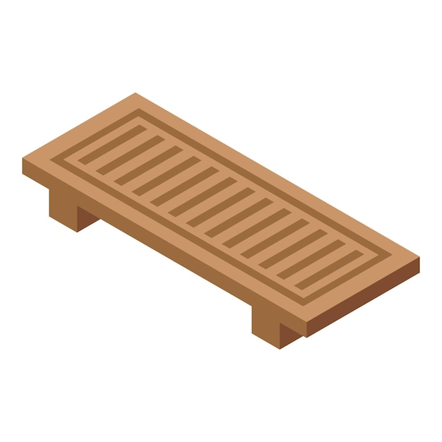 wooden tea serving tray standing on legs isometric view