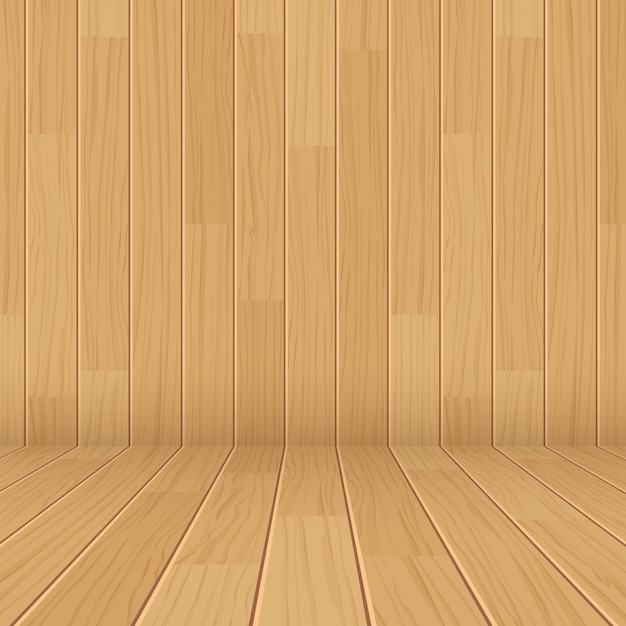 Vector wooden texture empty room background