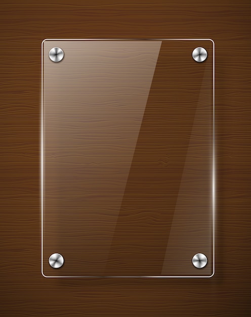 Vector wooden texture with glass framework