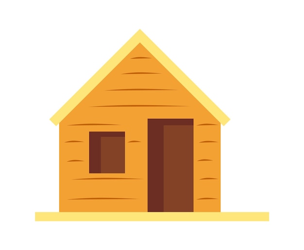 Wooden tree house flat icon